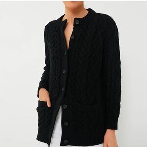 Tuckernuck Black Cable Knit Cardigan Sweater